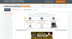 Desktop Screenshot of evdenevenakliyatistanbul.com